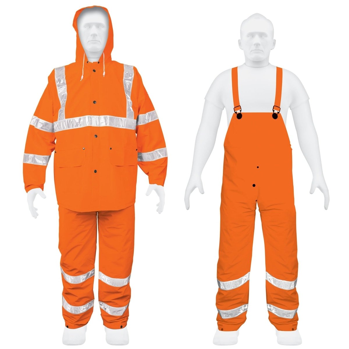 CONJUNTO IMPERMEABLE CAPA DOBLE XL CON REFLEJANTE NARANJA TRUPER - SUPERMIX