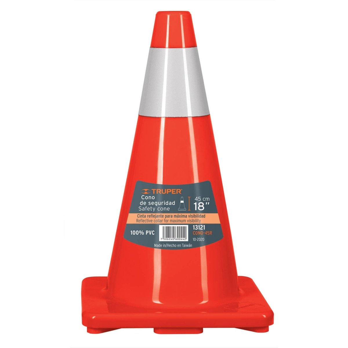 CONO DE PRECAUCION, CONO - 45R REFLEC. TRUPER - SUPERMIX