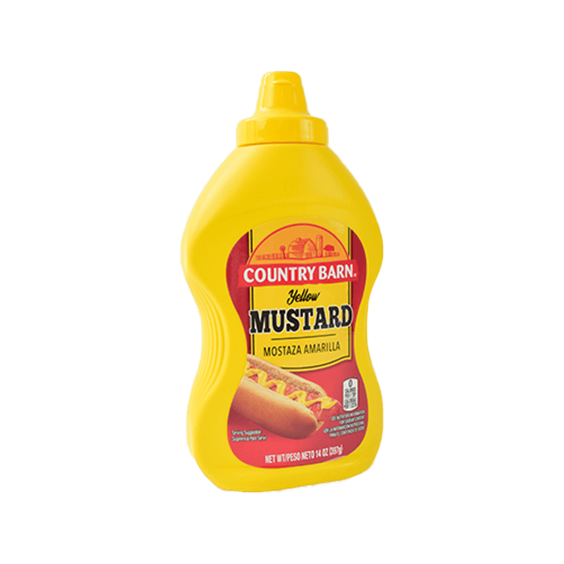 COUNTRY BARN SQUEEZE MUSTARD 8 OZ - SUPERMIX