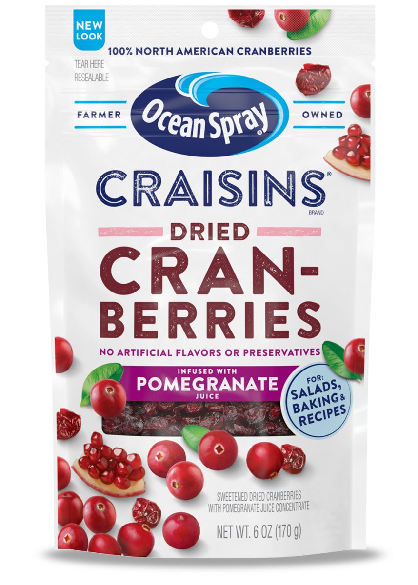CRAISINS DRIED CRANBERRIES POMEGRANATE 6 OZ - SUPERMIX