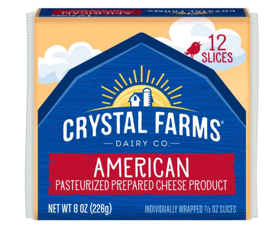 CRYSTAL FARMS AMERICAN IWS SINGLES (12 SLICES) 8 OZ - SUPERMIX
