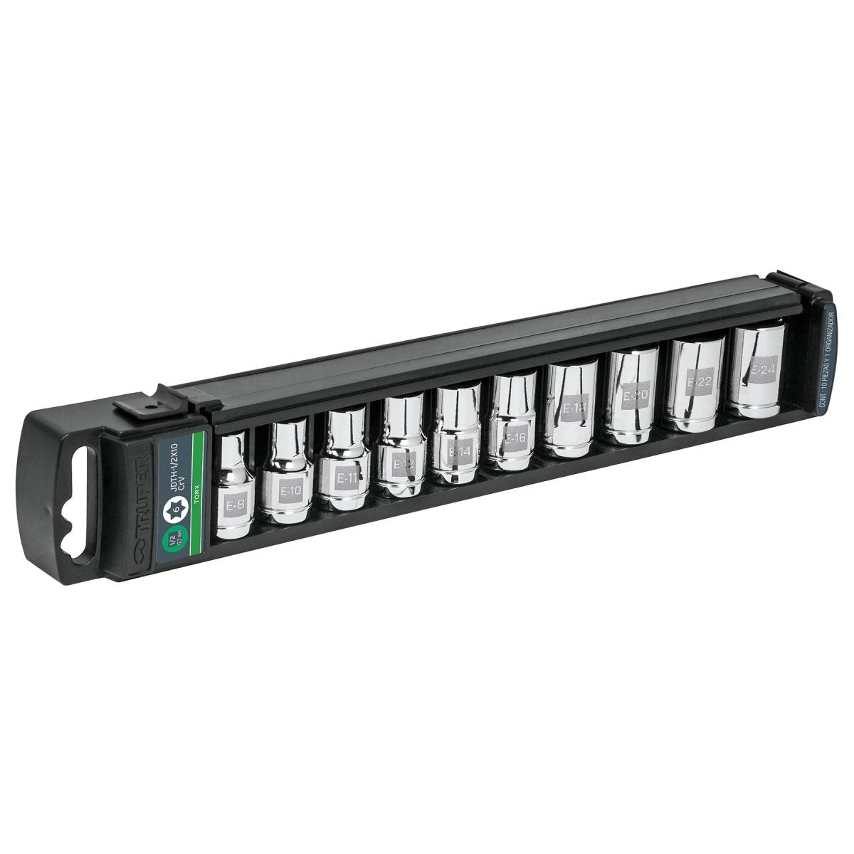 CUBOS MECANICOS TORX JUEGO DE 10 PIEZAS ENTRADA 1/2" CORTOS TRUPER.. - SUPERMIX