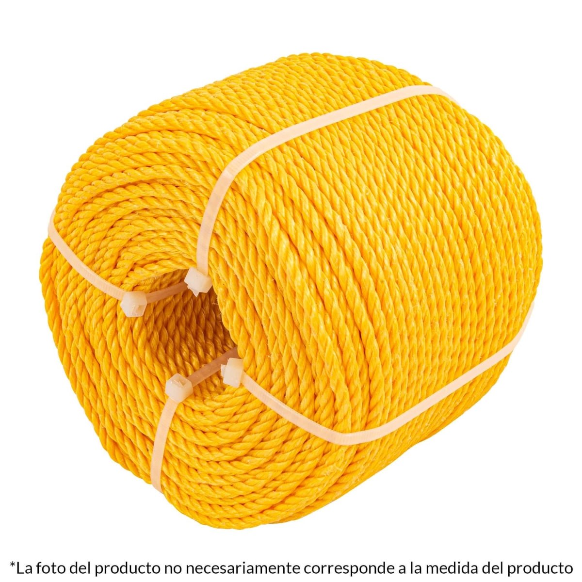 CUERDA TORCIDA DE PP AMARILLA, 4MM, 1KG.. - SUPERMIX