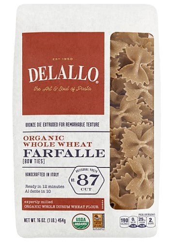 DELALL PASTA OG2 WW FARFALLE 87 16 OZ - SUPERMIX