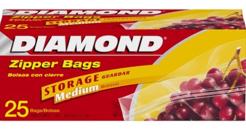 DIAMOND BOLSA ZIPPER MEDIUM 25 CT - SUPERMIX