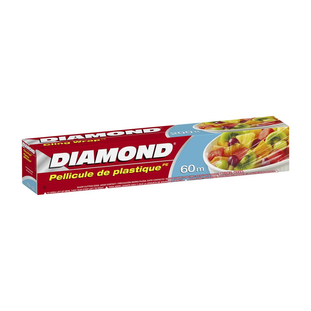 DIAMOND CLEAR PLASTIC WRAP 200 CT - SUPERMIX