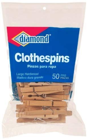 DIAMOND CLOTHESPIN POLY 50 CT - SUPERMIX