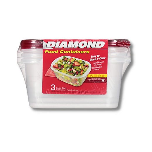 DIAMOND ENVASE PLAST C/TAPA 64 OZ DEEP DISH - SUPERMIX
