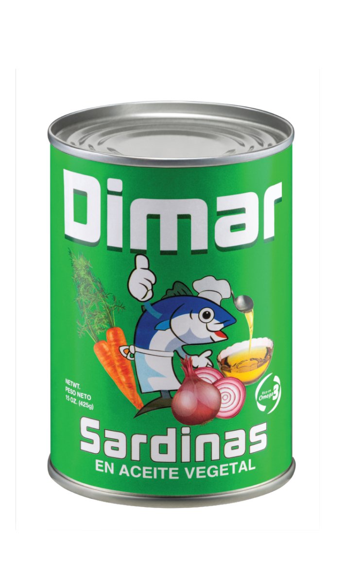 DIMAR SARDINAS TALL EN ACEITE VEGETAL 425 GR (15OZ) - SUPERMIX