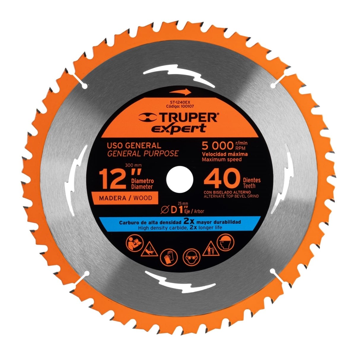 DISCO SIERRA 12" PARA MADERA 60 DIENTES TRUPER EXPERT - SUPERMIX