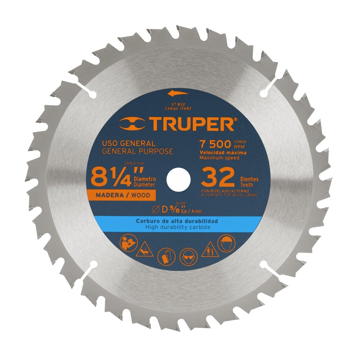 DISCO SIERRA 8 - 1/4" PARA MADERA 24 DIENTES TRUPER - SUPERMIX