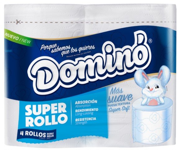 DOMINO PAPEL HIGIENICO SUPER ROLLO 4 ROLLOS - SUPERMIX