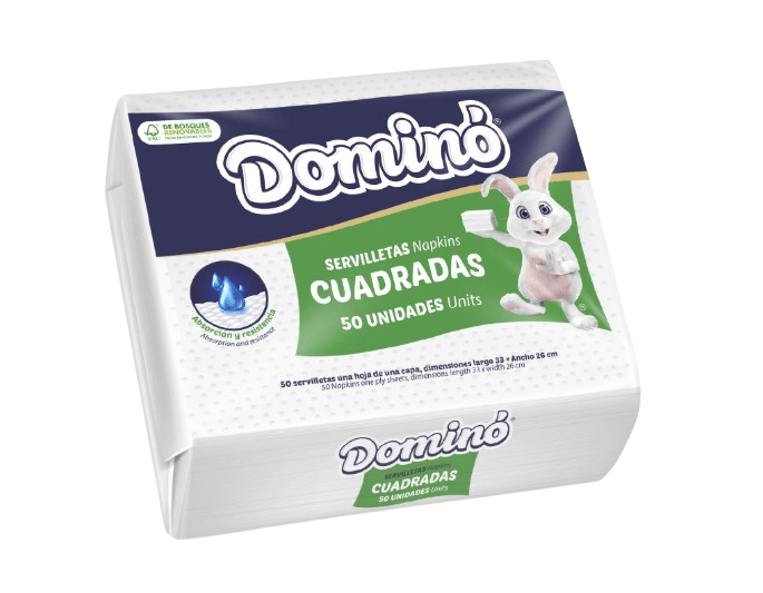 DOMINÓ SERVILLETAS NAPKINS CUADRADAS 50 UND - SUPERMIX