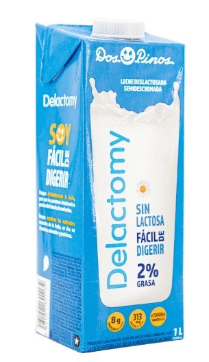 DOS PINOS LECHE SEMIDESCREMADA DELACTOMY 2% 1 L - SUPERMIX