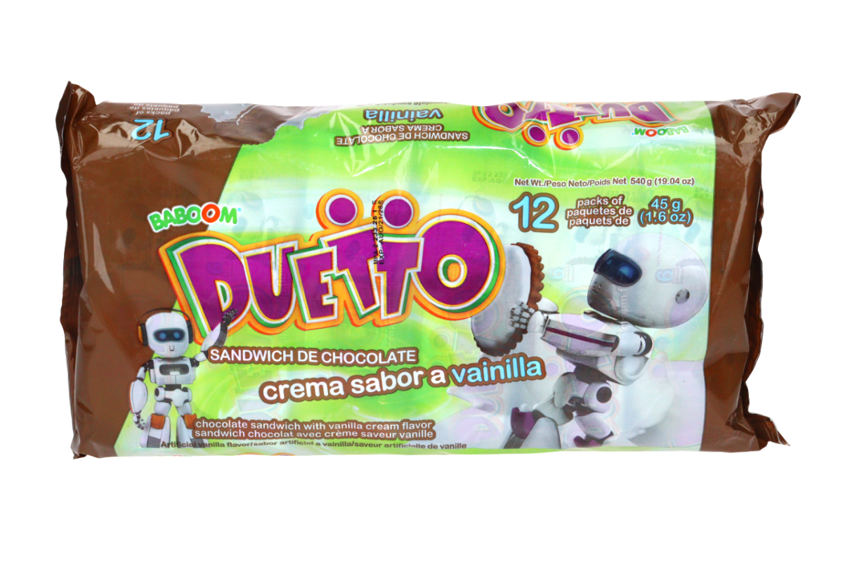 DUETTO GALLETAS SABOR CHOCOLATE 18/12/6 GR - SUPERMIX