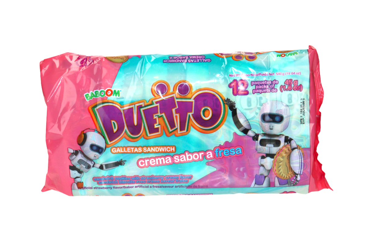 DUETTO GALLETAS SABOR FRESA 18/12/6 OZ - SUPERMIX
