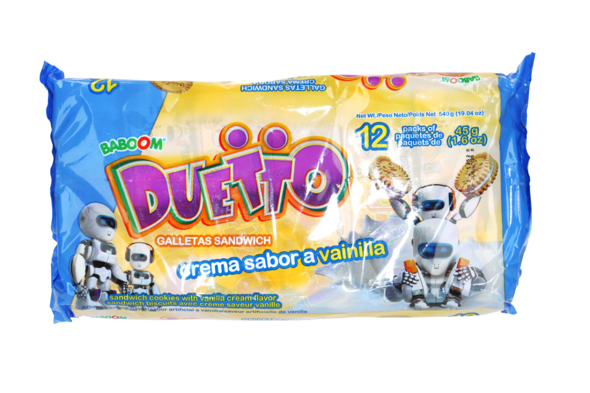 DUETTO GALLETAS SABOR VAINILLA 18/12/6 GR - SUPERMIX