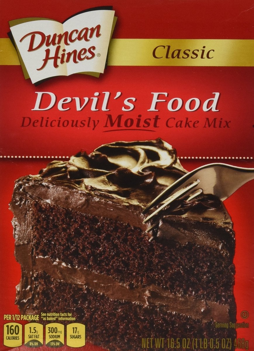 DUNCAN HINES CLASSIC DEVIL'S FOOD CHOC. LYR 12/16.5 OZ - SUPERMIX