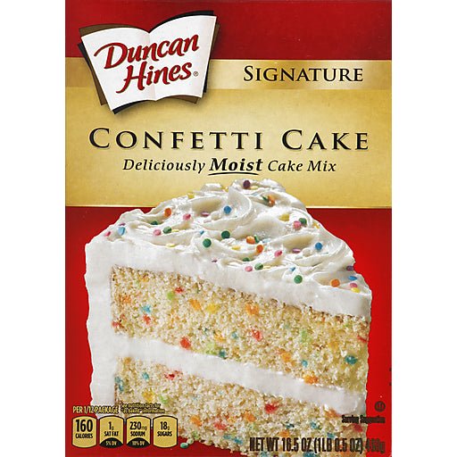 DUNCAN HINES CONFETTI CAKE MIX 12/16.5 OZ - SUPERMIX