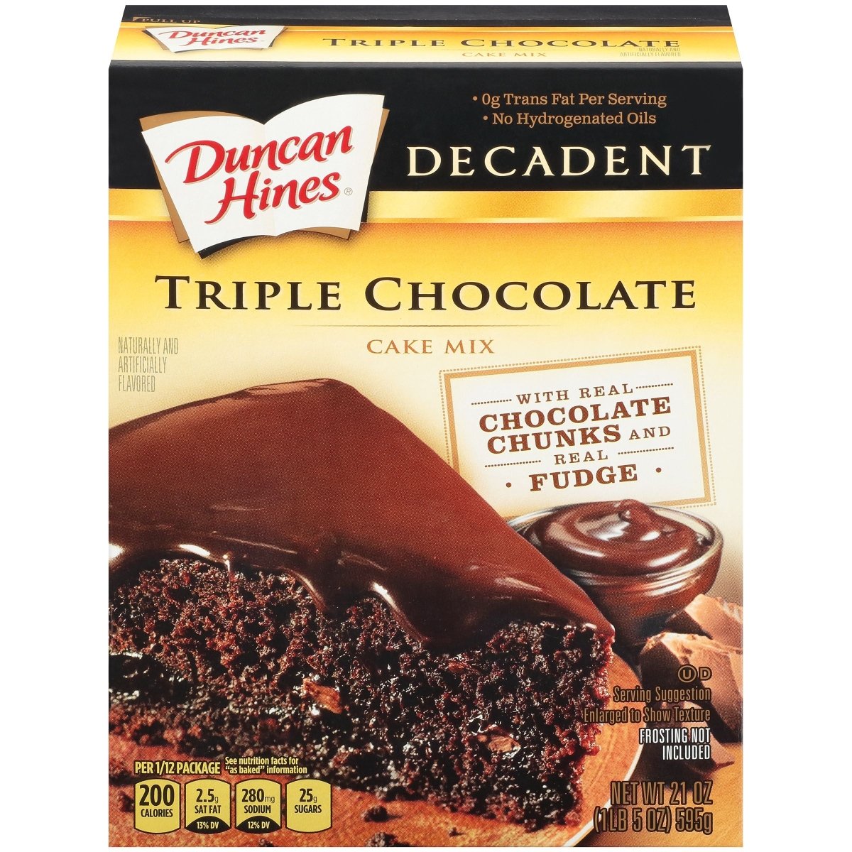 DUNCAN HINES DEC. TRIPLE CHOC. CAKE MIX 8/21 OZ - SUPERMIX