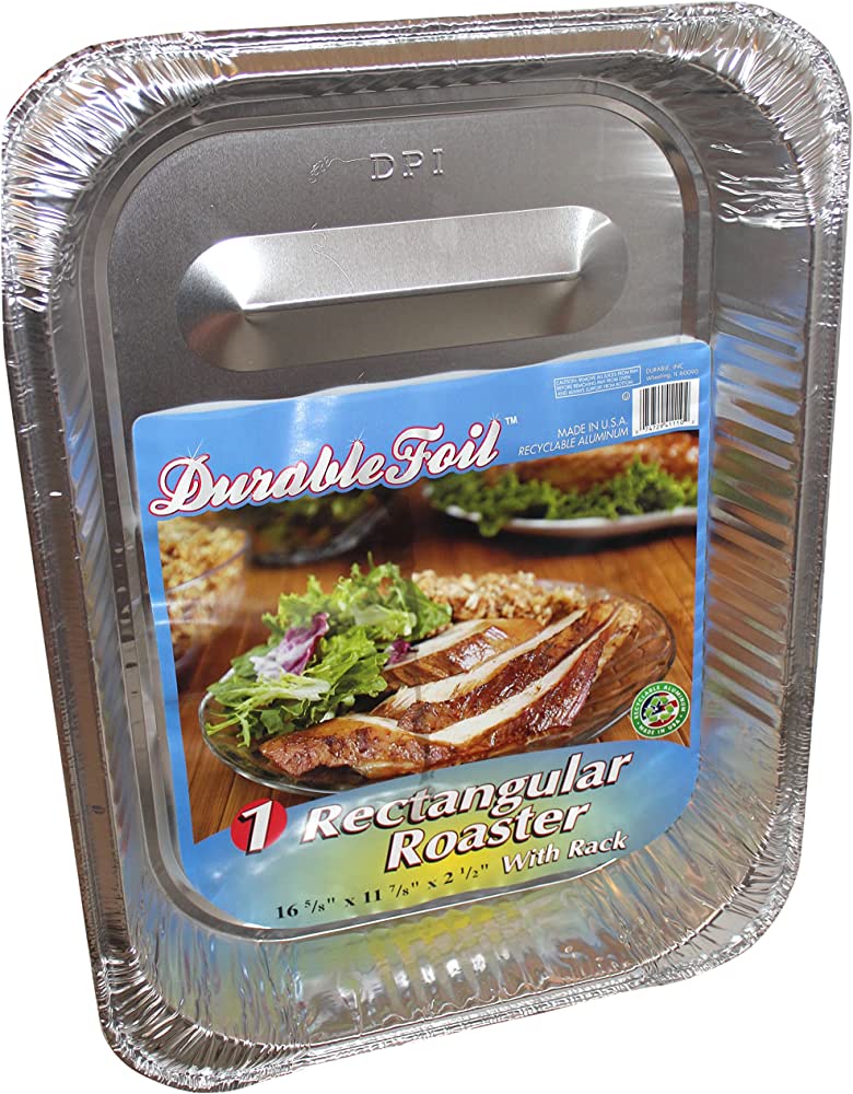 DURABLE BANDEJA ALUMN RECT. GDE C/PARRILLA - SUPERMIX