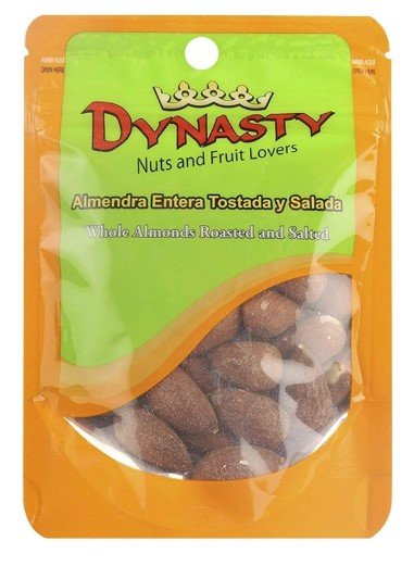DYNASTY ALMENDRAS ENTERA TOSTADA Y SALADAS 2 OZ - SUPERMIX