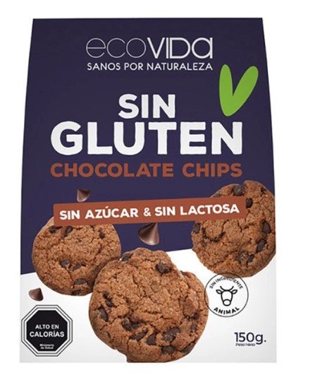 ECOVIDA GALLETA SIN GLUTEN CHOCO CHIPS 150 GRS - SUPERMIX