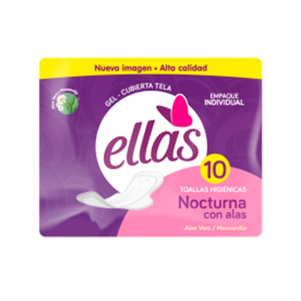 ELLAS TOALLA NOCTURNA TELA X 10 - SUPERMIX