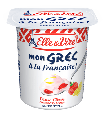ELLE & VIRE MON GREC FRESA LIMON 100 GR - SUPERMIX