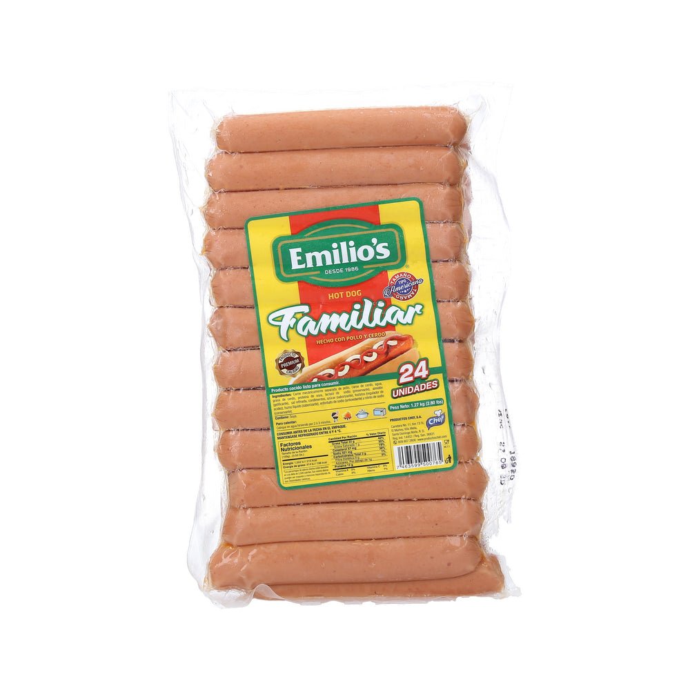 EMILIO'S SALCHICHAS HOT DOG FAMILIAR 24 UND - SUPERMIX