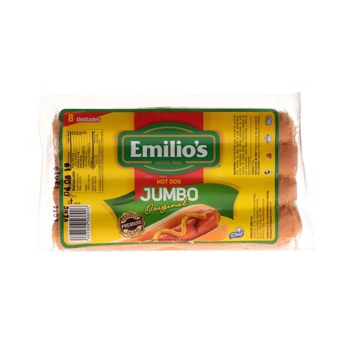 EMILIO'S SALCHICHAS JUMBO 8 UNIDAD - SUPERMIX