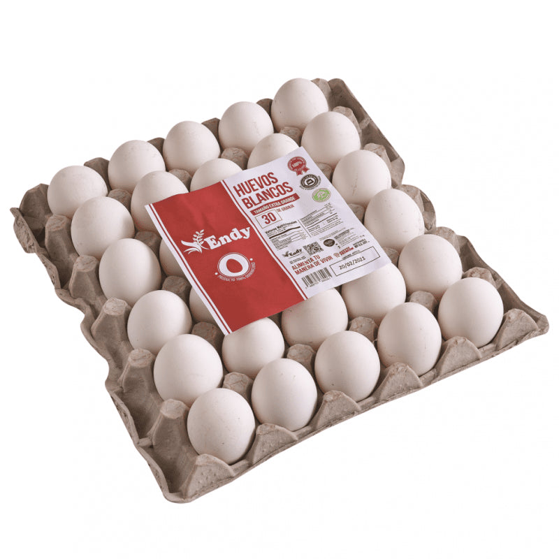 ENDY HUEVO EXTRA GRANDE BLANCO 30/1 PLAST - SUPERMIX