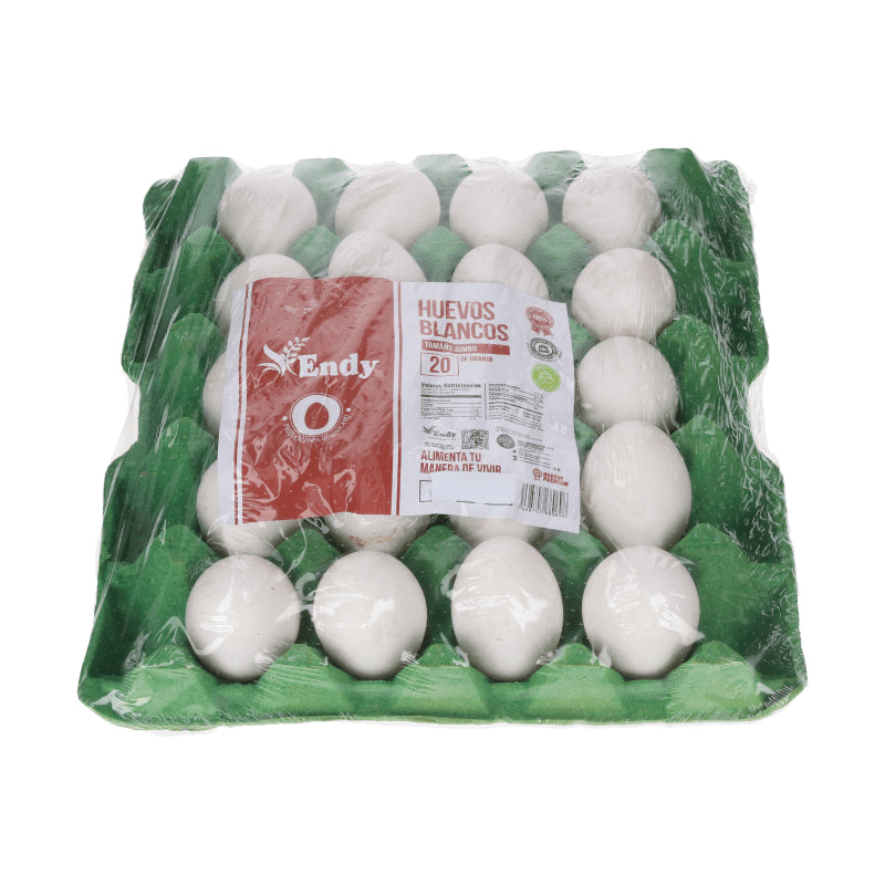 ENDY HUEVO JUMBO BLANCO 20/1 PLAST - SUPERMIX