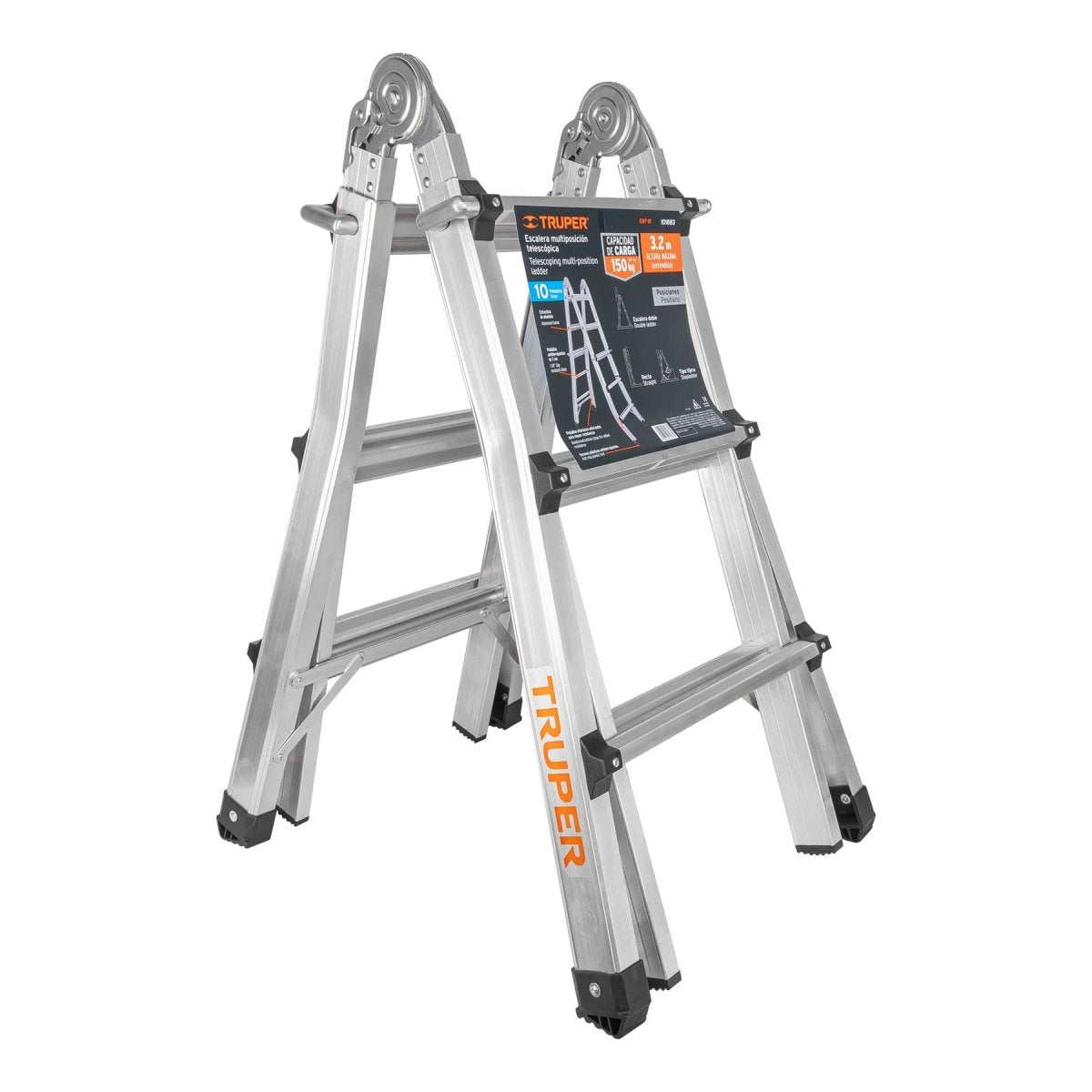 ESCALERA DE ALUMINIO MILTIPOSION, 10 PE - SUPERMIX