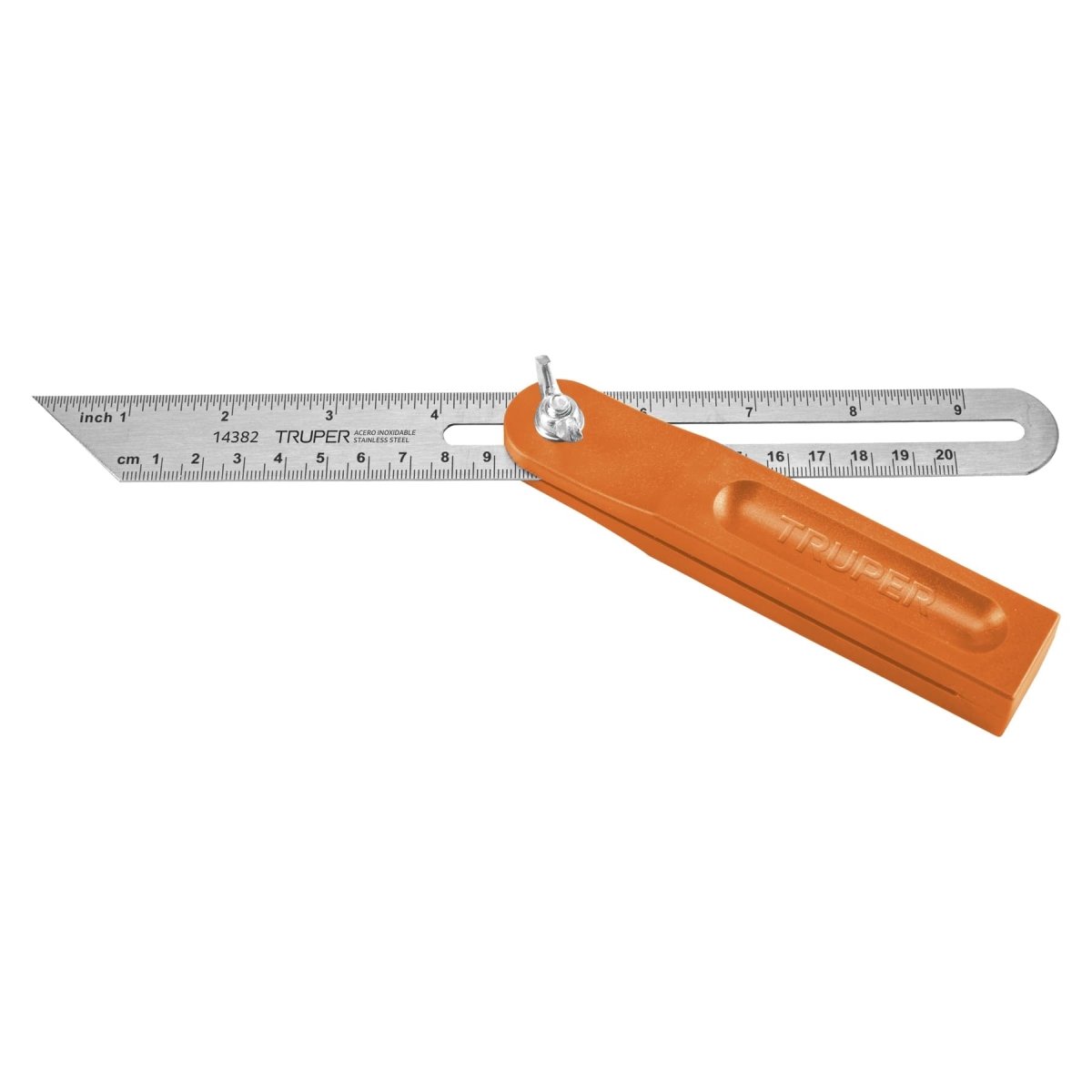 ESCUADRA FALSA 8" CON MANGO DE PLASTICO TRUPER - SUPERMIX