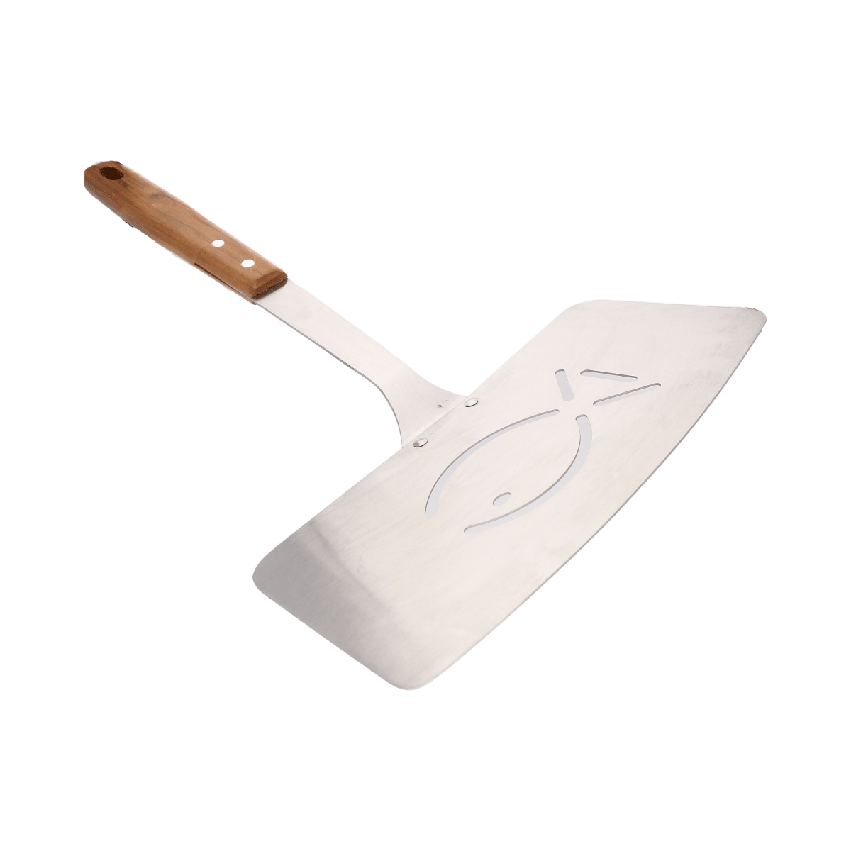 ESPATULA PESCADO PARA BBQ 18" MANGO MADERA - SUPERMIX