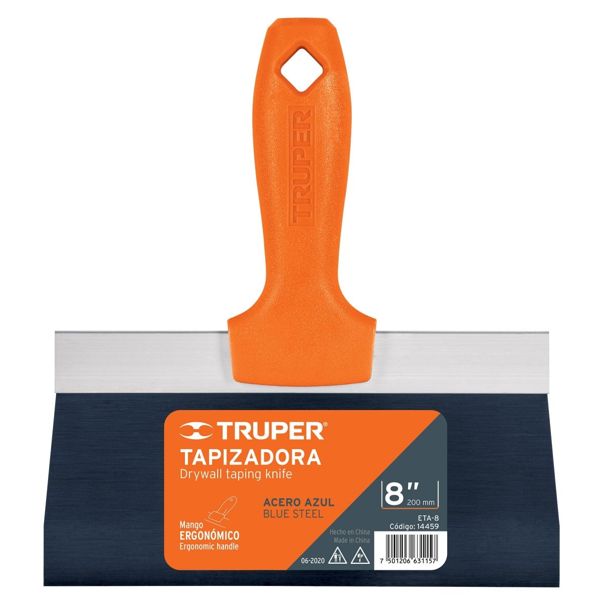 ESPATULA TAPIZADORA 8" ACERO AL MEDIO CARBONO TRUPER - SUPERMIX
