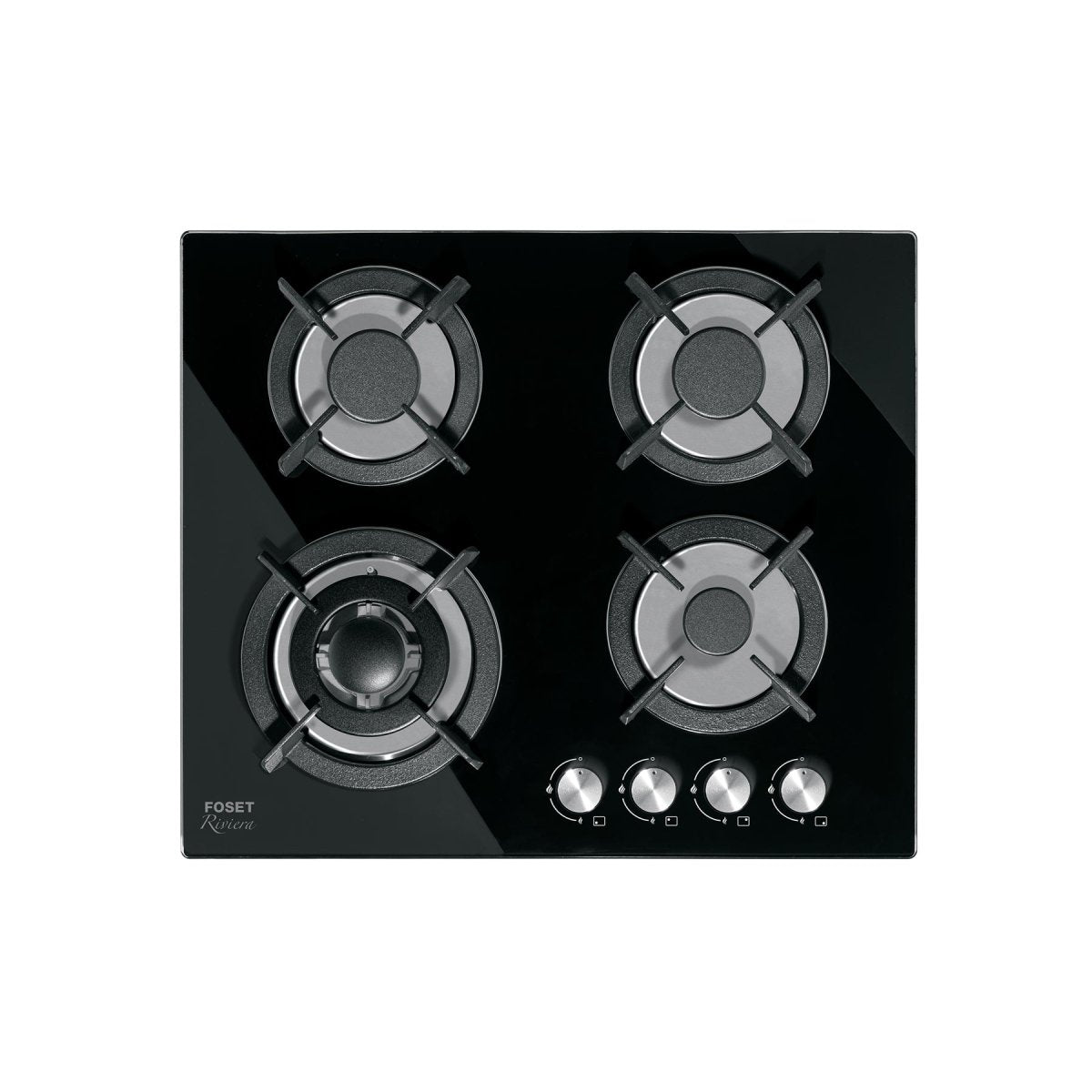ESTUFA DE GAS EMPOTRABLE 4 QUEMADORES VIDRIO TEMPLADO FOSET - SUPERMIX