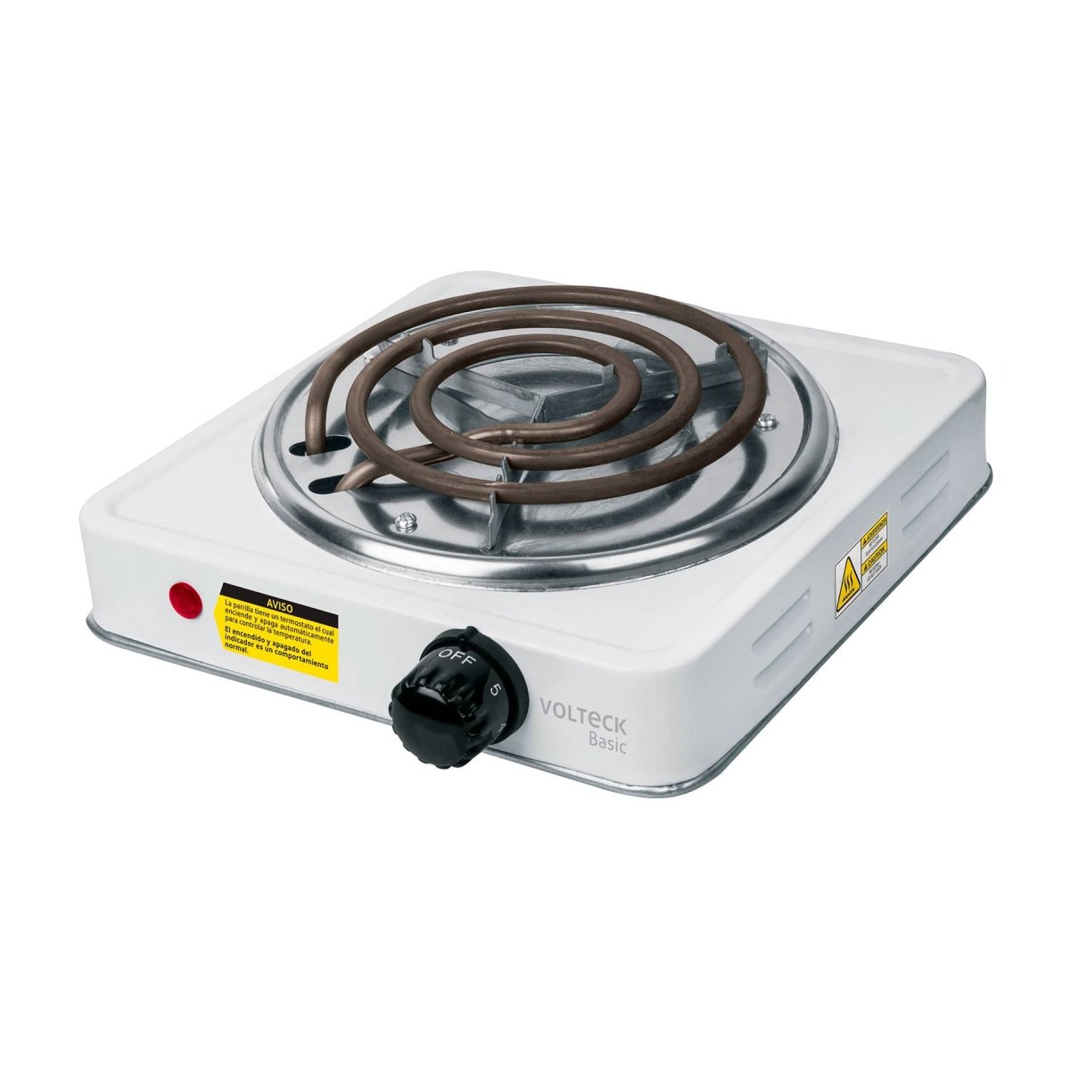 ESTUFA ELECTRICA 750W 1 HORNILLA BLANCA VOLTECK BASIC - SUPERMIX
