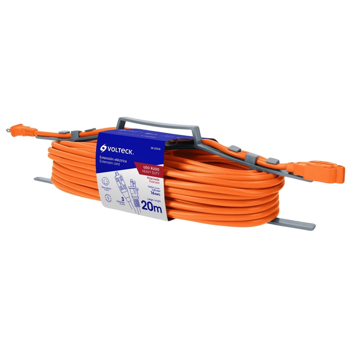 EXTENSION ELECTRICA 10AMP USO RUDO 30M VOLTECK - SUPERMIX