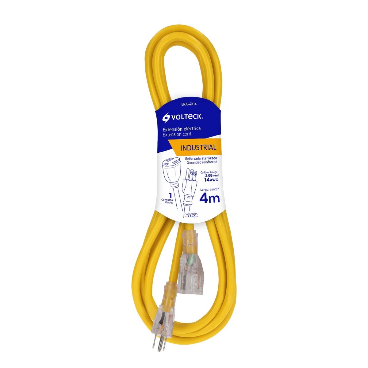 EXTENSION ELECTRICA REFORZADA CALIBRE 14 DE 30M VOLTECK - SUPERMIX