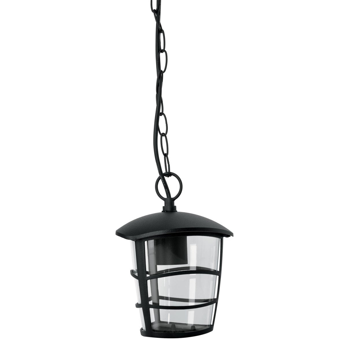 FAROL MODERNO NEGRO COLGANTE DE ALUMINIO ZOCALO E27 VOLTECK - SUPERMIX