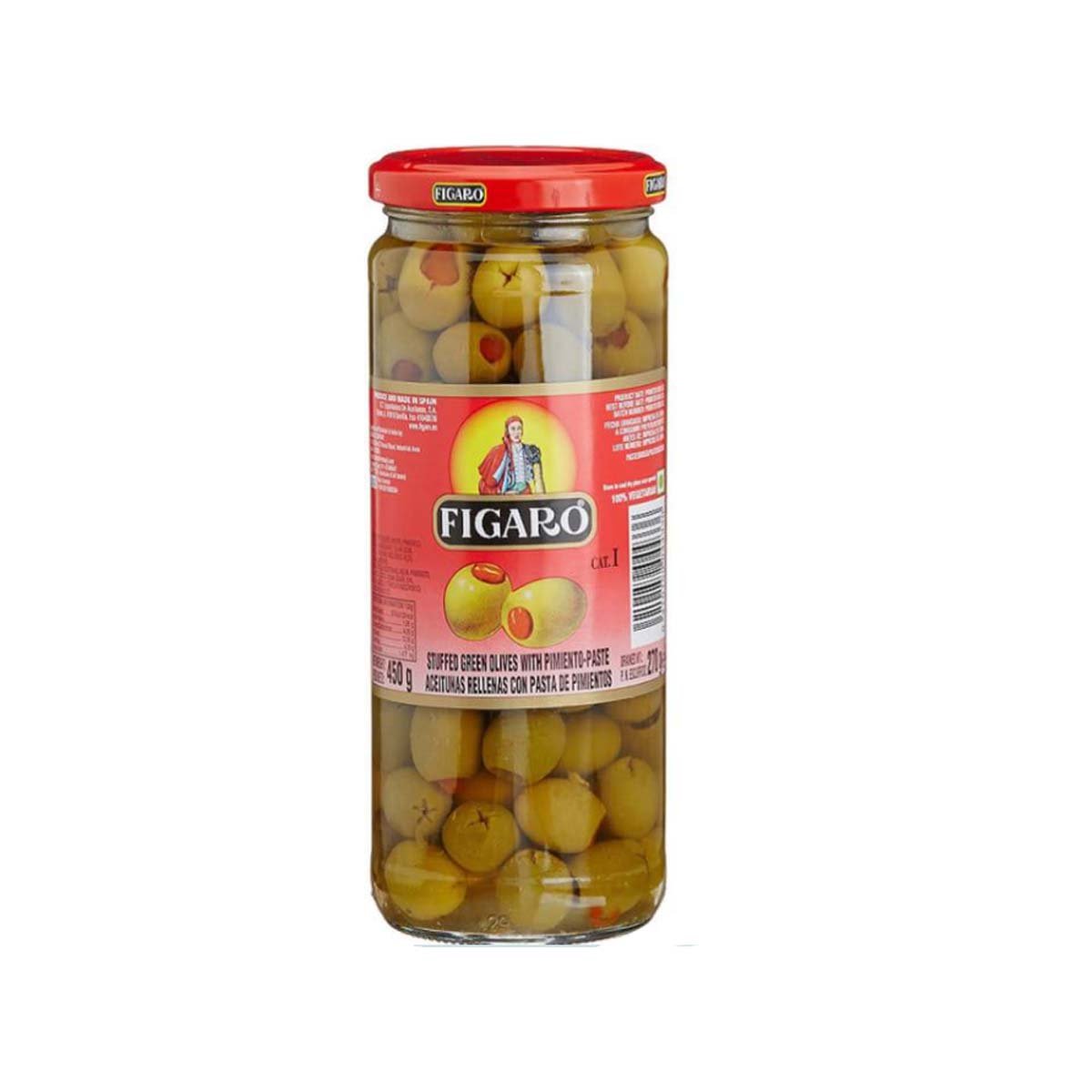 FIGARO ACEITUNAS ENTERAS GORDAL C/ SEMILLA 340 GR - SUPERMIX