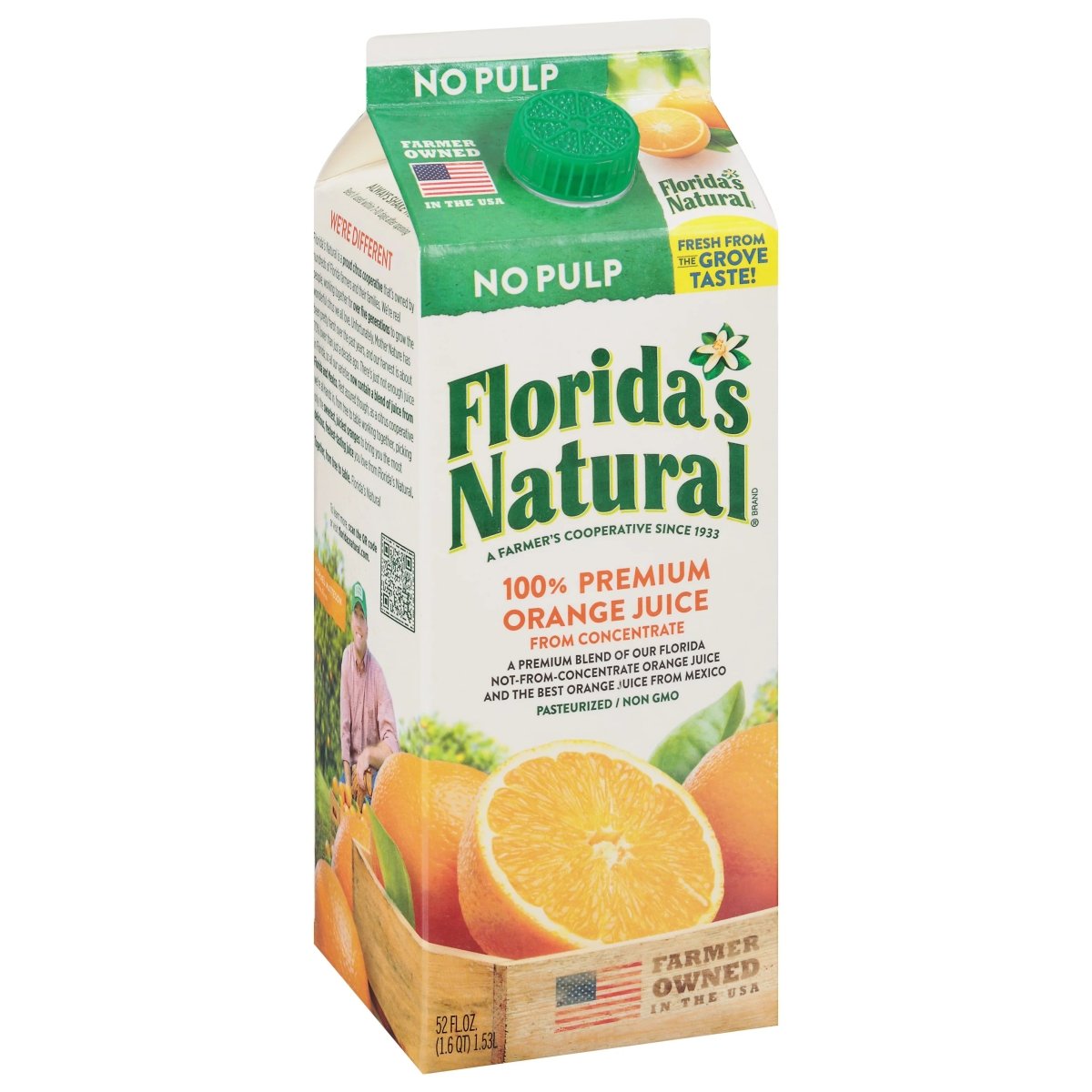 FLORIDAS NATURAL NO PULP ORANGE JUICE 52 OZ - SUPERMIX