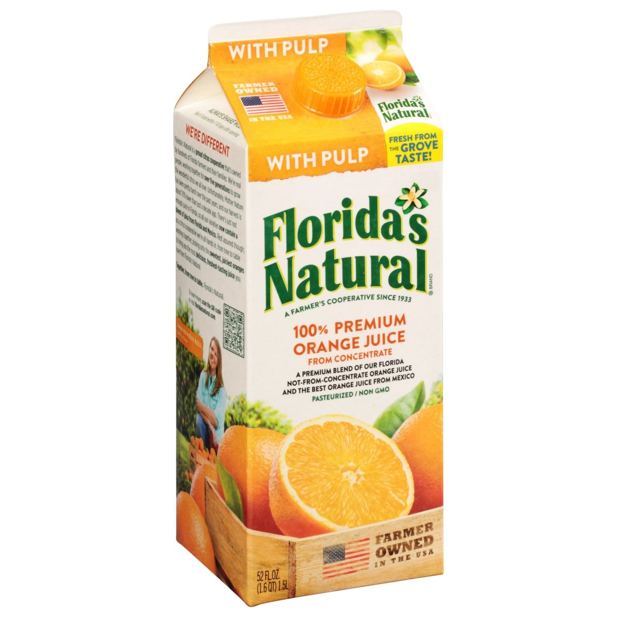 FLORIDAS NATURAL SOME PULP ORANGE JUICE 52 OZ - SUPERMIX