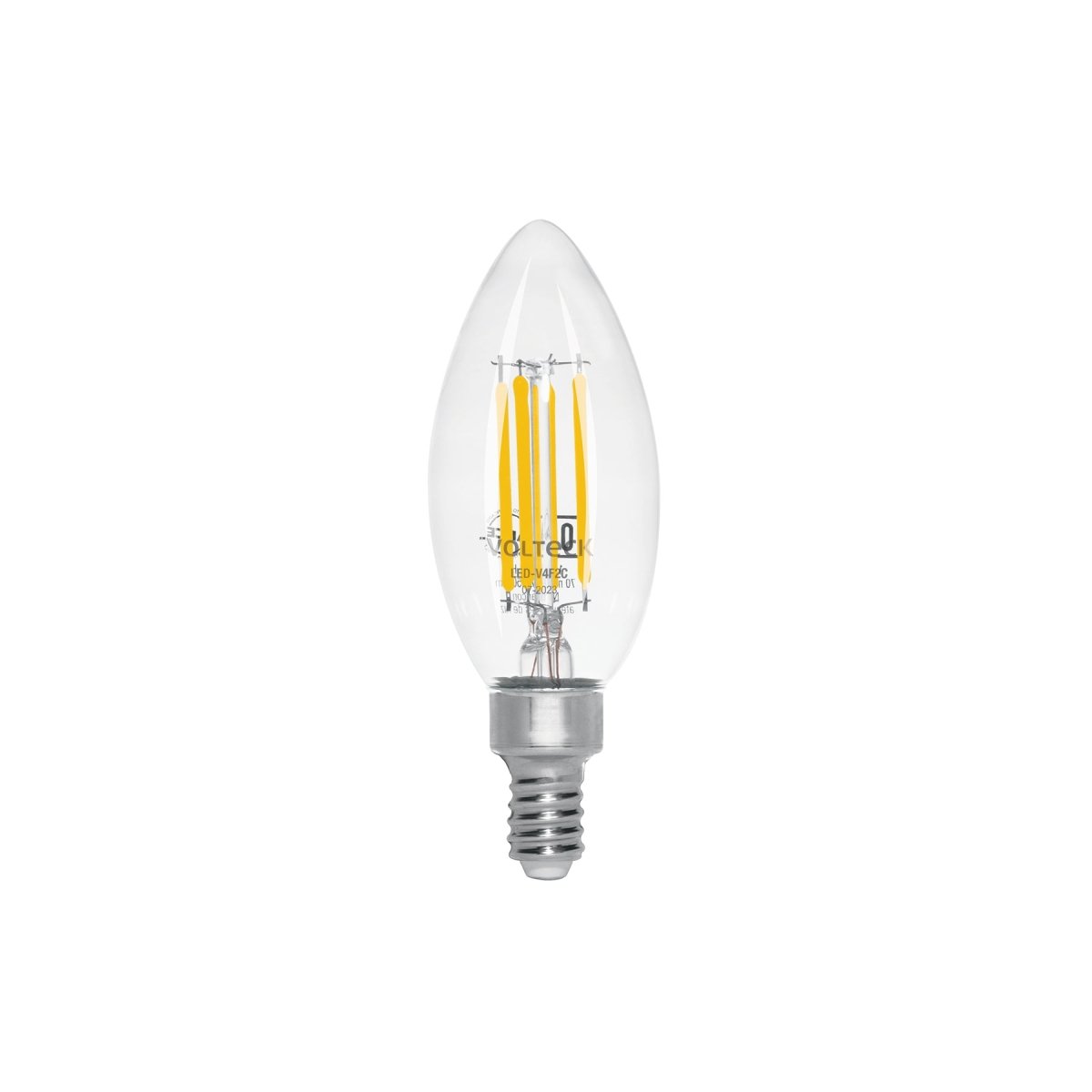 FOCO TIPO VELA, FILAMENTO DE LED, 4 W, E - SUPERMIX