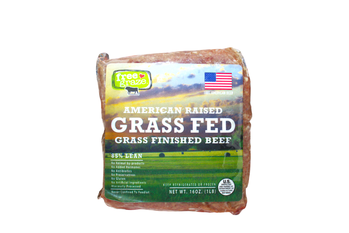 FREE GRAZE AMERICAN GRASS FED GROUND BEEF BRICKS 16 OZ - SUPERMIX