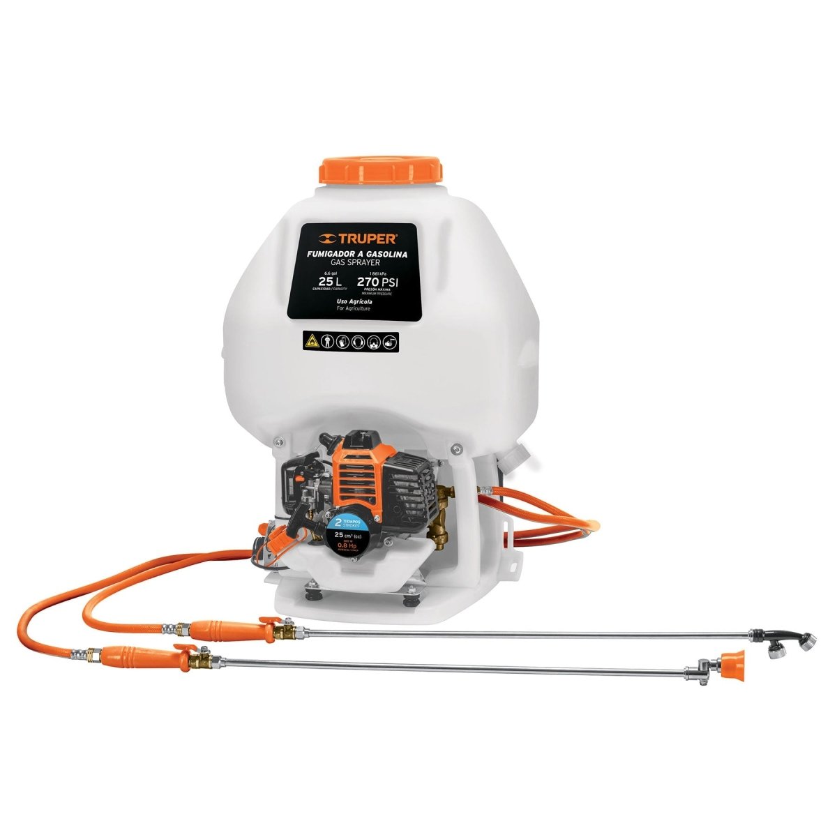 FUMIGADORA DE GASONILIA 25L TIPO MOCHILA 270PSI TRUPER - SUPERMIX