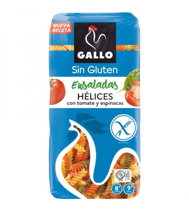 GALLO HELICES TRICOLOR VEGETALES S/ GLUTEN 450 GR - SUPERMIX