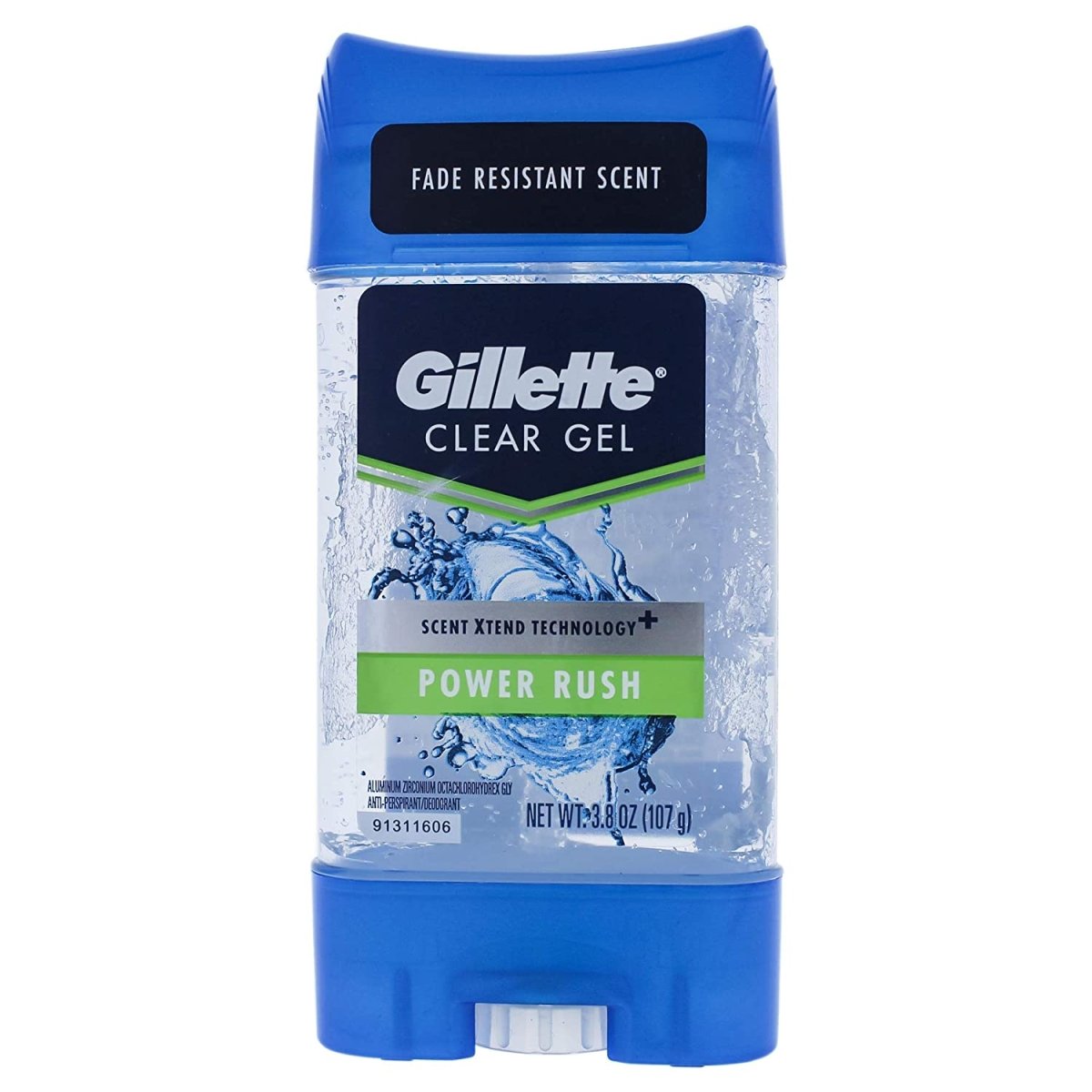 GILLETTE AP/DEO SPORT POWER RUSH CLEAR GEL 3.8 OZ - SUPERMIX